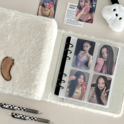 Plush Kpop Binder – A6 Dog/Cat Album Notebook