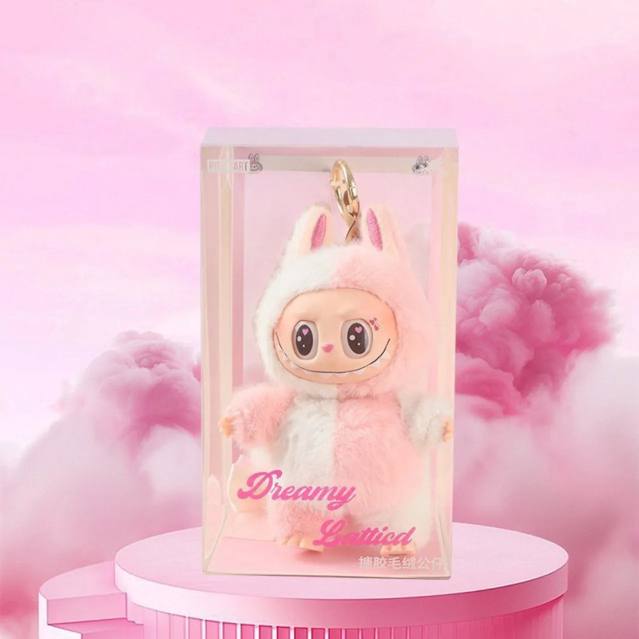 Labubu Cream Peach Macaron Series (Pink series) (genuine)
